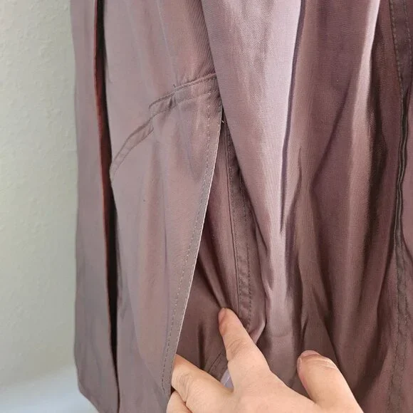 Mycra Pac Donatella Reversible Rain Jacket Hood Brown/Orange SZ 0-Petite US 6-8 - Picture 7 of 16